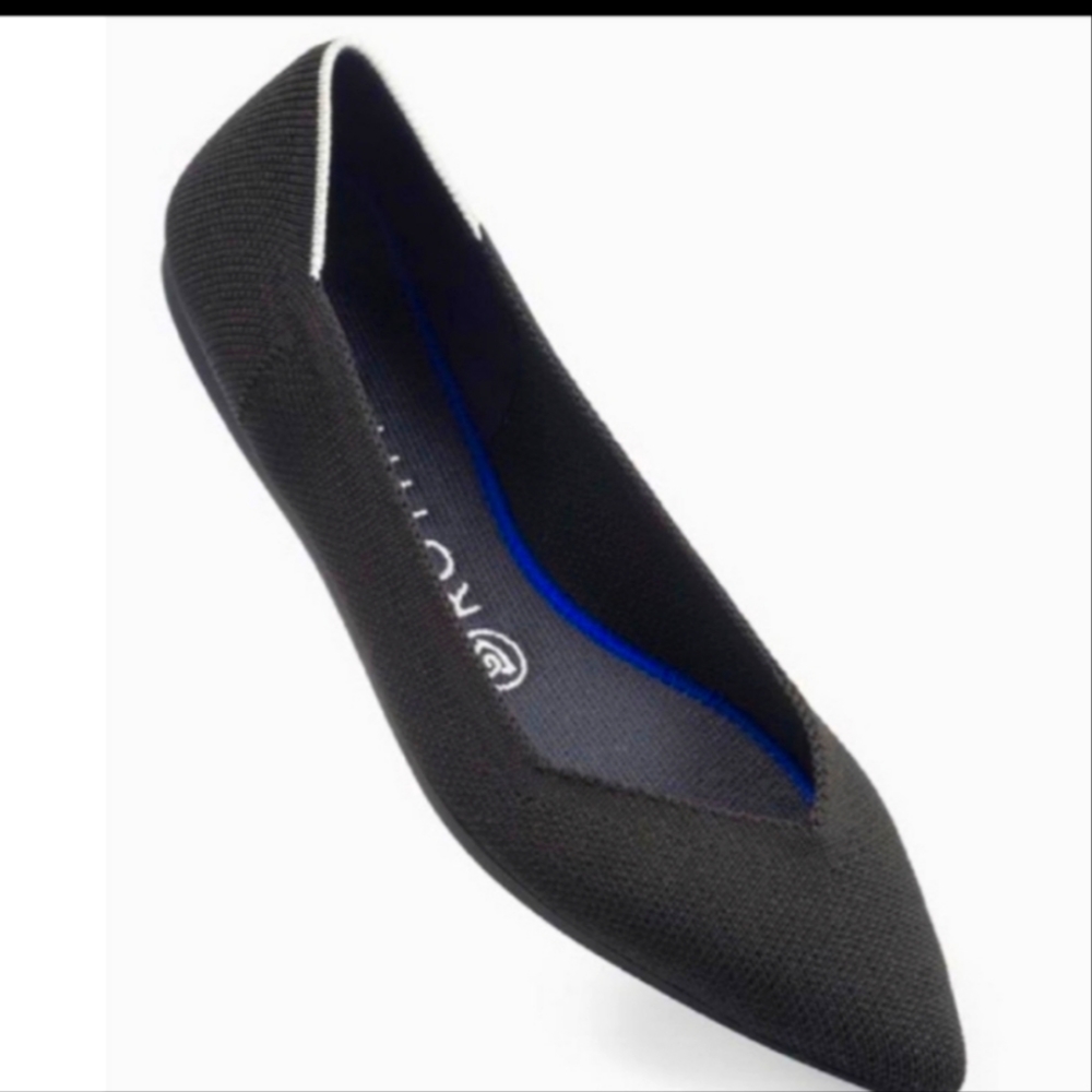 ROTHYS THE POINT BLACK SOLIDWOMEN'S FLAT SHOES